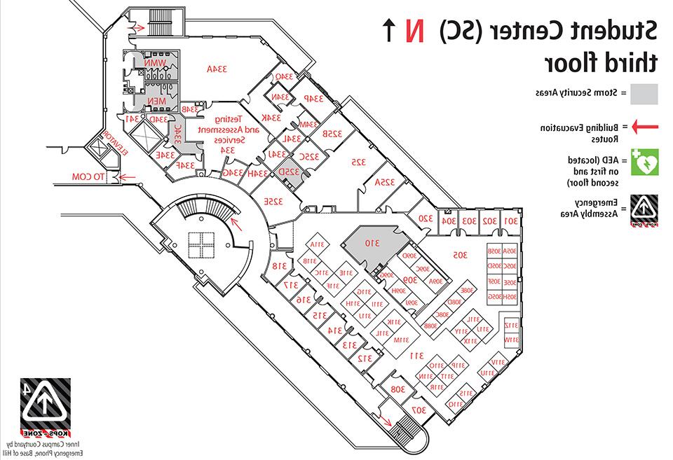 Commons third floor room locations